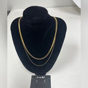 Double Herringbone Necklace